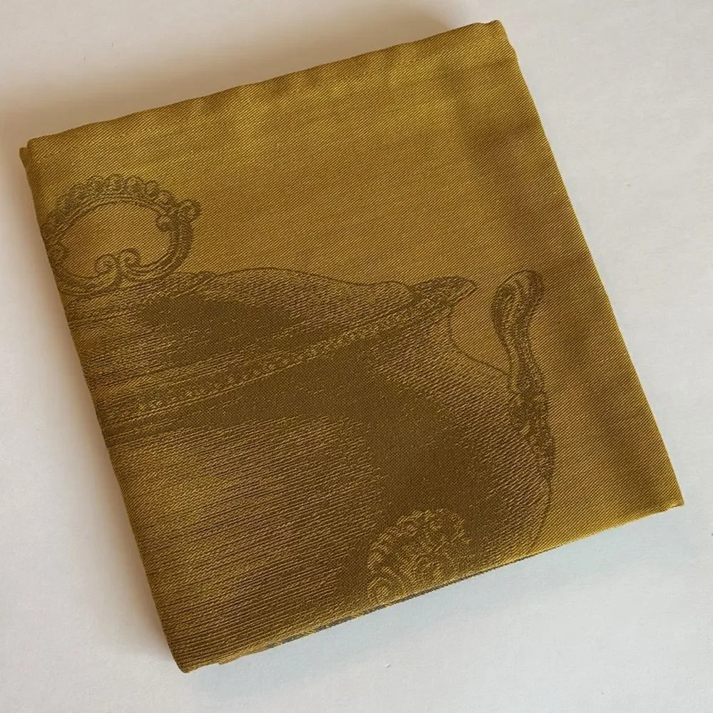 Jacquard Francais NEW Tea Dish Towel Made In France Orange Brown